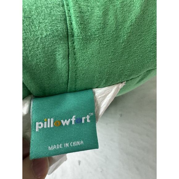 Pillowfort Plush Book iPad Tablet Holder Pillow Weighted Green Dinosaur Pockets - Picture 7 of 9